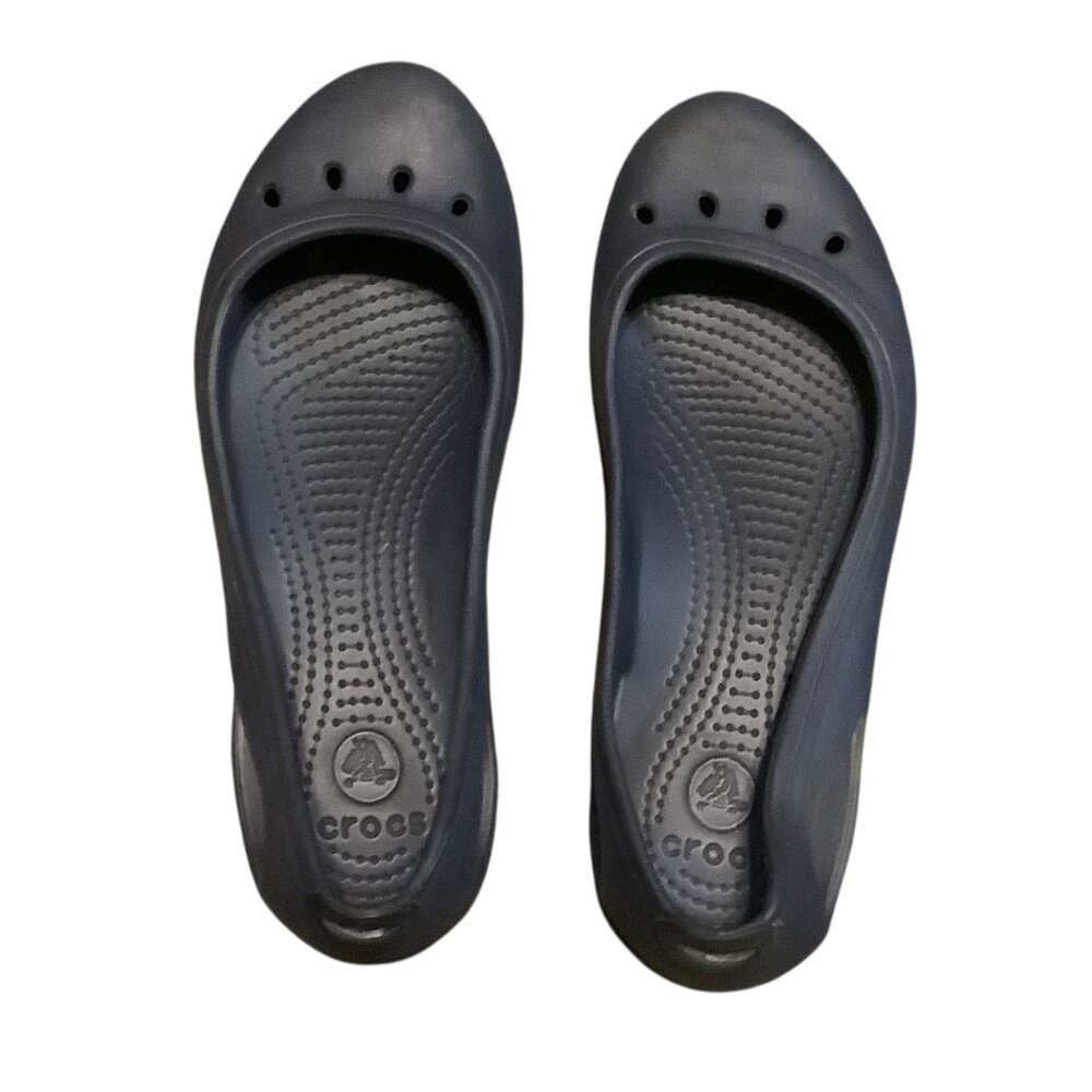 Crocs‎ Kadee Ballet Flats Women Size 7 Black Casual Slip-On Shoes